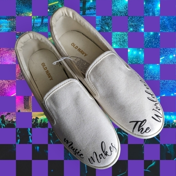 🎧DJ TEO ✨ Limited Edition✨ Slip-On Loafers "Music Makes The World Move" ~DjTeo - Picture 2 of 6